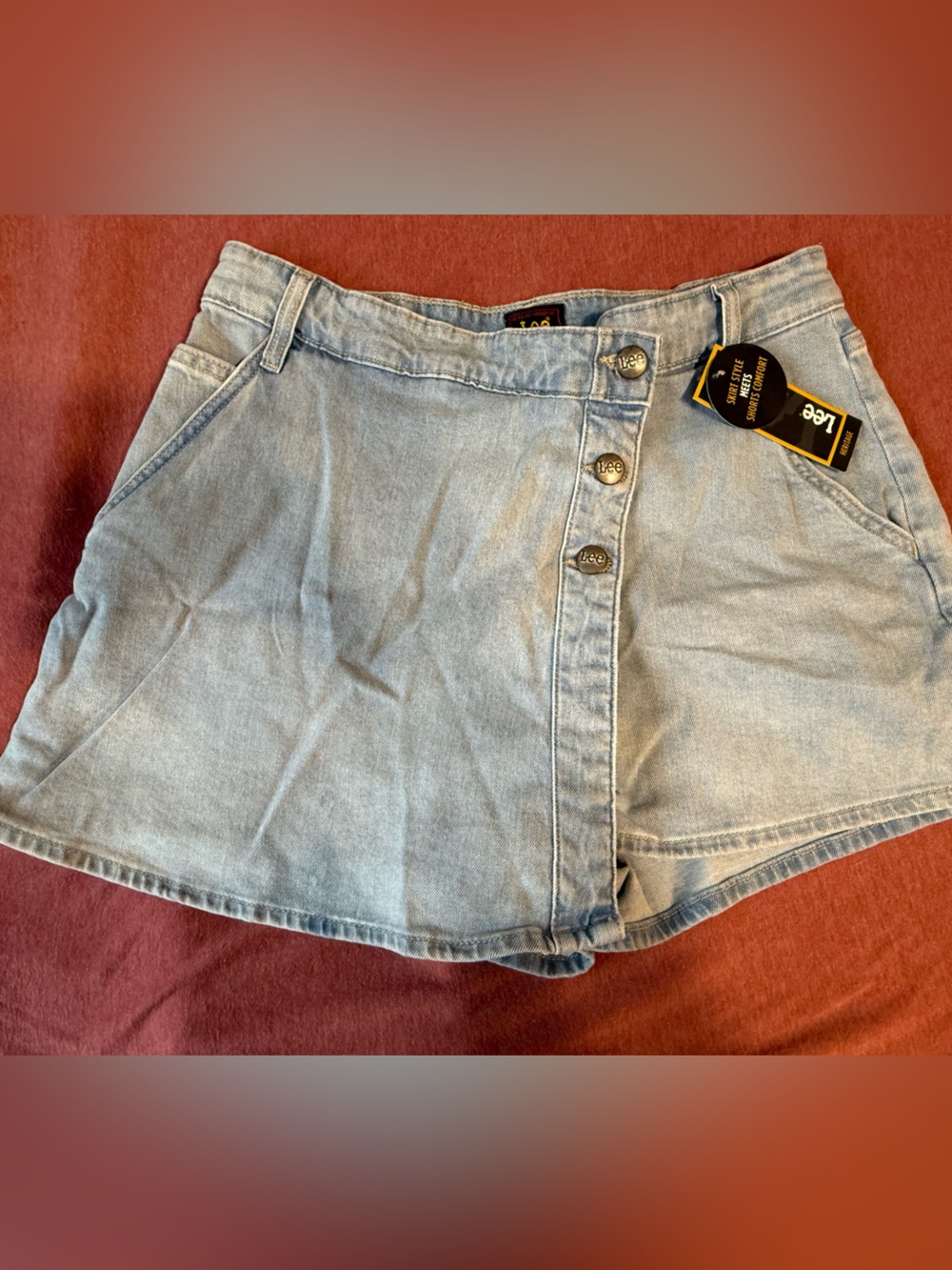 NWT LEE denim jean skort